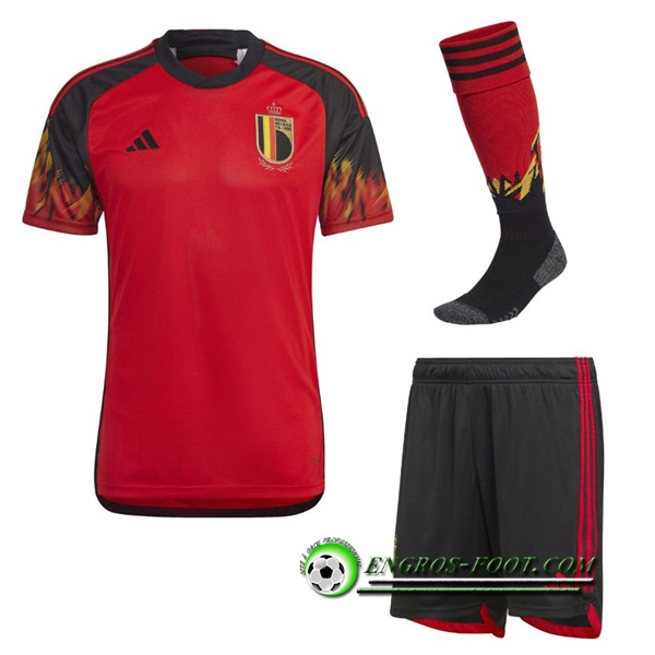 Ensemble Maillot Foot Belgique Domicile (Short + Chaussettes) 2022/2023