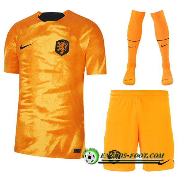 Ensemble Maillot Foot Pays-Bas Domicile (Short + Chaussettes) 2022/2023