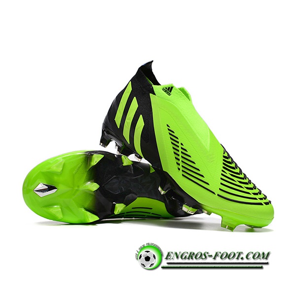 Adidas Chaussures de Foot Predator Edge Geometric+ FG Vert/Noir