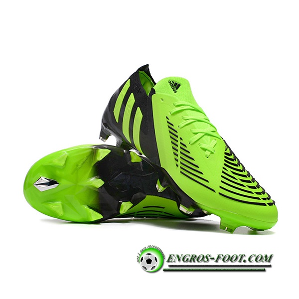 Adidas Chaussures de Foot PREDATOR EDGE.1 LOW FG Vert/Noir