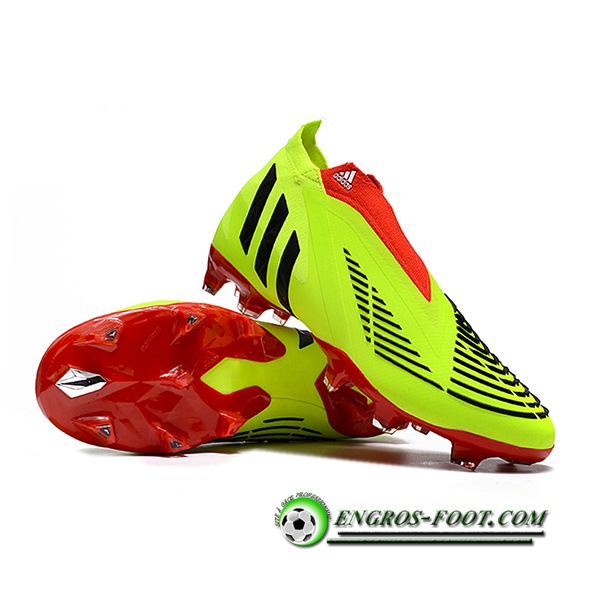 Adidas Chaussures de Foot Predator Edge Geometric+ FG Jaune/Rouge