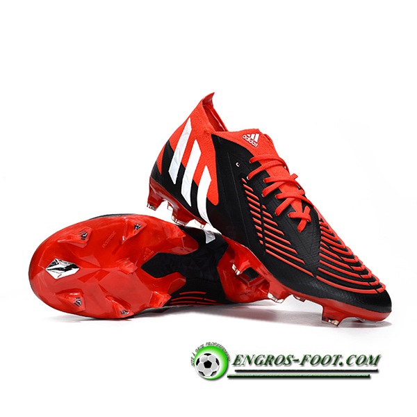 Adidas Chaussures de Foot Predator Edge Geometric.1 FG Rouge/Noir