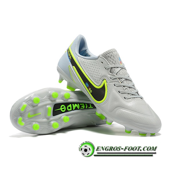 Nike Chaussures de Foot Tiempo Legend 9FG Gris Clair