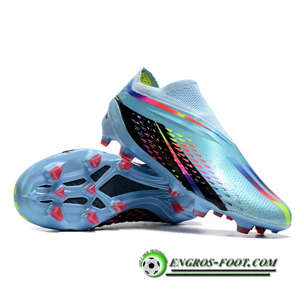 Adidas Chaussures de Foot X Speedportal .1 2022 World Cup Boots FG Bleu Clair