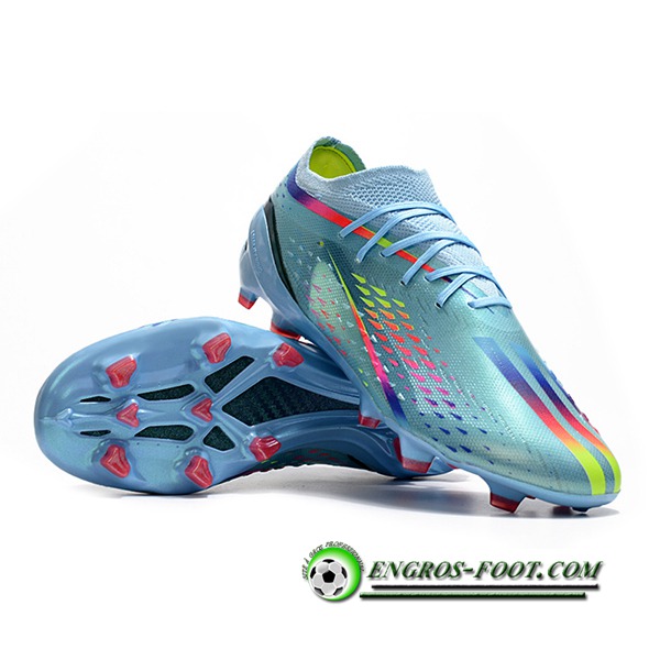 Adidas Chaussures de Foot X Speedportal .1 2022 World Cup Boots FG Bleu Clair