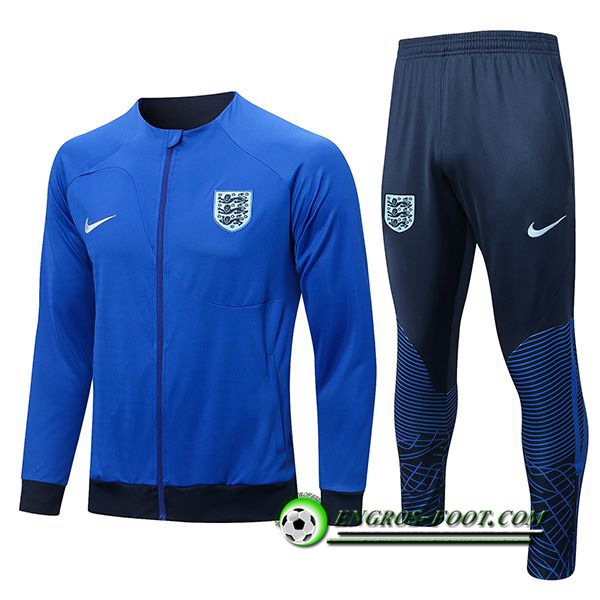 Ensemble Survetement de Foot - Veste Angleterre Bleu 2022/2023