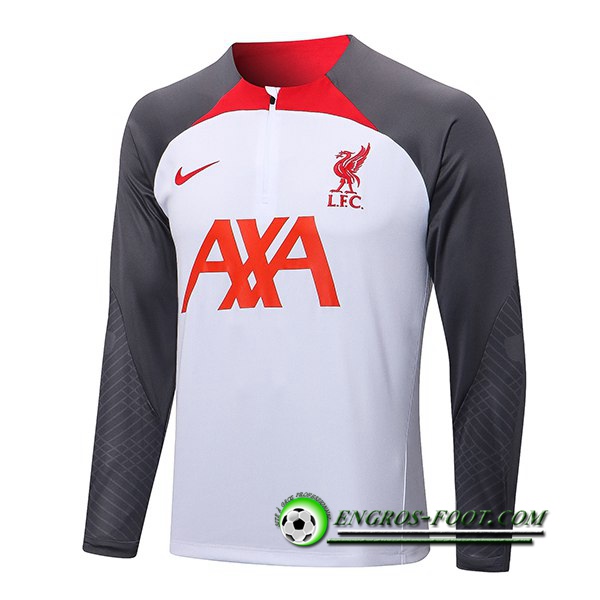 Sweatshirt Training FC Liverpool Blanc/Gris 2022/2023
