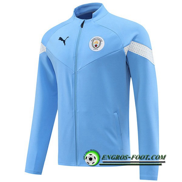 Veste Foot Manchester City Bleu Clair 2022/2023