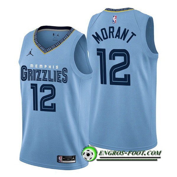 Maillot Memphis Grizzlies (MORANT #12) 2022/23 Bleu Clair