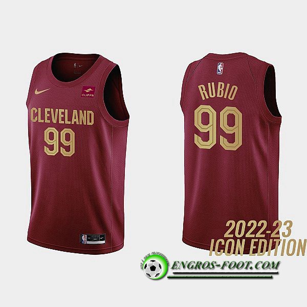 Maillot Cleveland Cavaliers (RUBIO #99) 2022/23 Rouge Foncé