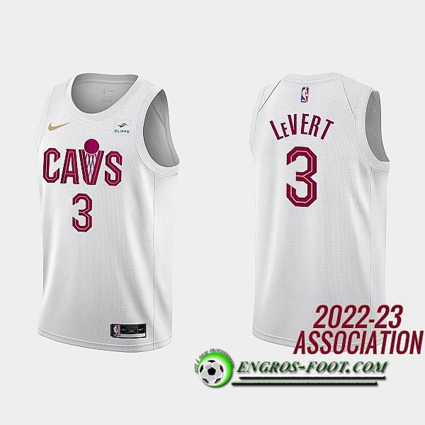 Maillot Cleveland Cavaliers (LEVERT #3) 2022/23 Blanc