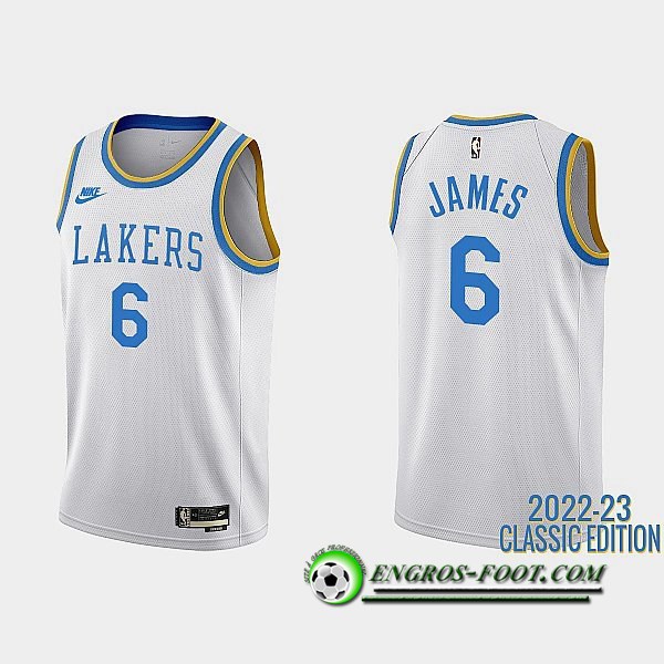 Maillot Los Angeles Lakers (JAMES #6) 2022/23 Blanc