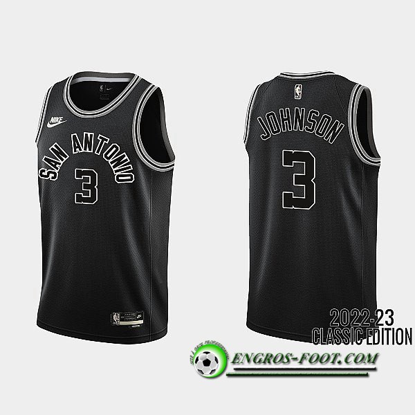 Maillot San Antonio Spurs (JOHNSON #3) 2022/23 Noir