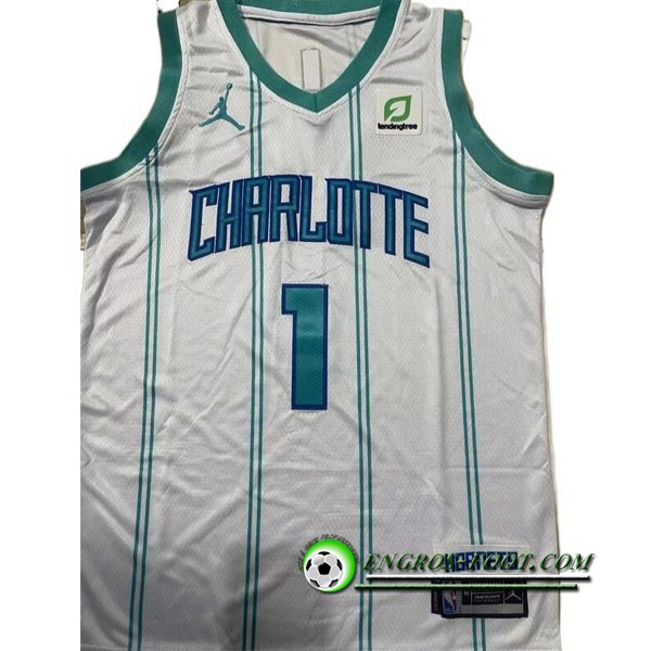 Maillot Charlotte Hornets (BALL #1) 2022/23 Blanc