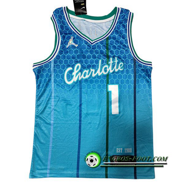 Maillot Charlotte Hornets (BALL #1) 2022/23 Bleu