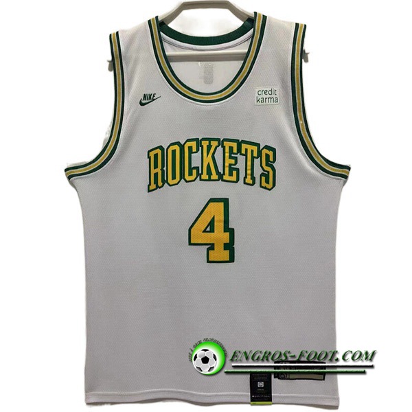 Maillot Houston Rockets (GREEN #4) 2022/23 Blanc