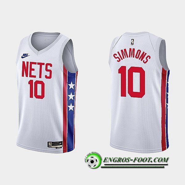 Maillot Brooklyn Nets (SIMMONS #10) 2022/23 Blanc