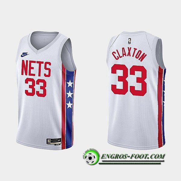 Maillot Brooklyn Nets (CLAXTON #33) 2022/23 Blanc