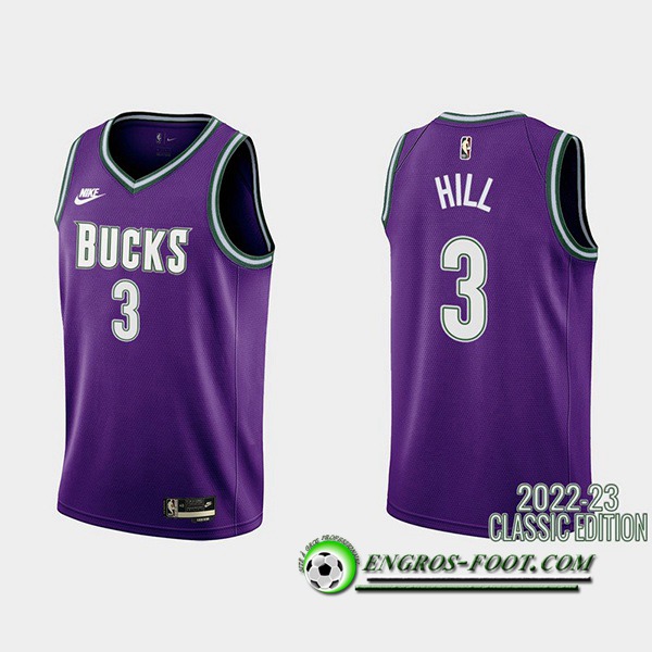 Maillot Brooklyn Nets (HILL #3) 2022/23 Pourpre