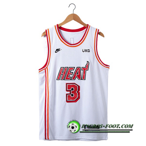 Maillot Miami Heat (WADE #3) 2022/23 Blanc