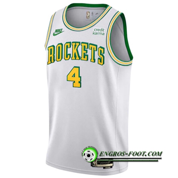 Maillot Houston Rockets (GREEN #4) 2022/23 Blanc