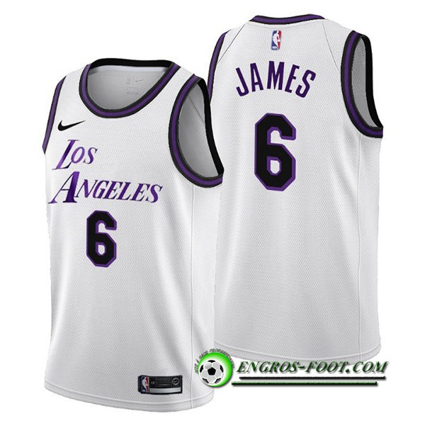 Maillot Los Angeles Lakers (JAMES #6) 2022/23 Blanc