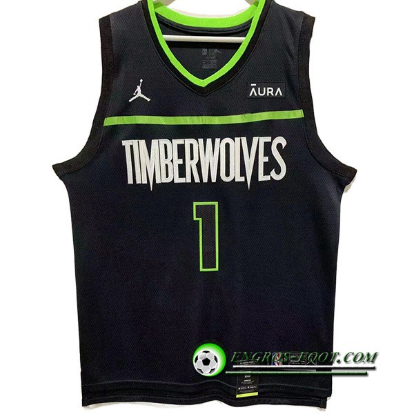 Maillot Minnesota Timberwolves (EDWARDS #1) 2022/23 Noir