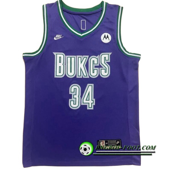 Maillot Milwaukee Bucks (ANTETOKOUNMPO #34) 2022/23 Pourpre