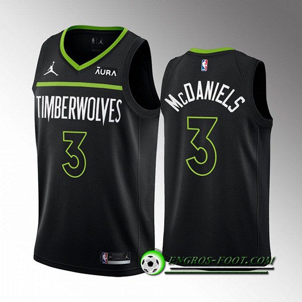 Maillot Minnesota Timberwolves (McDANIELS #3) 2022/23 Noir