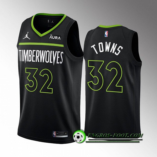 Maillot Minnesota Timberwolves (TOWNS #32) 2022/23 Noir