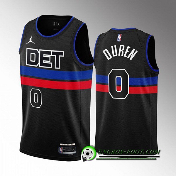 Maillot Detroit Pistons (DUREN #0) 2022/23 Noir