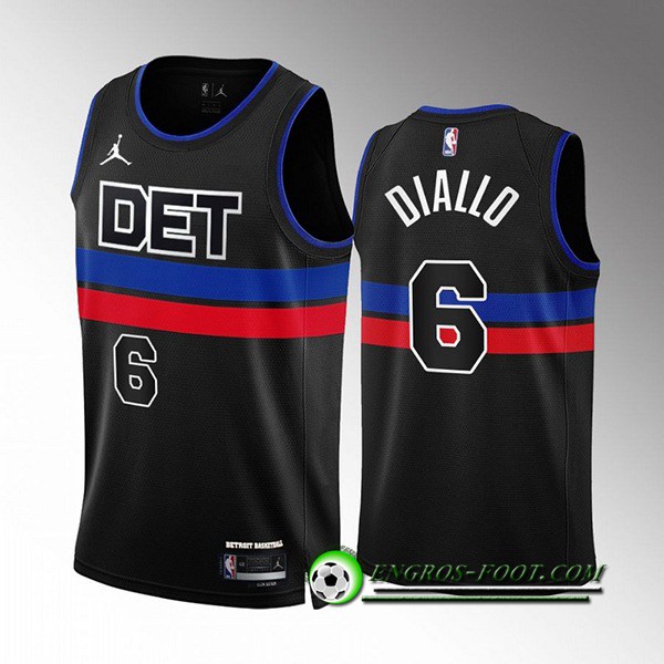 Maillot Detroit Pistons (DIALLO #6) 2022/23 Noir