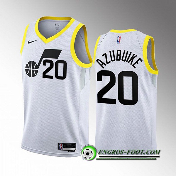 Maillot Utah Jazz (AZUBUIKE #20) 2022/23 Blanc