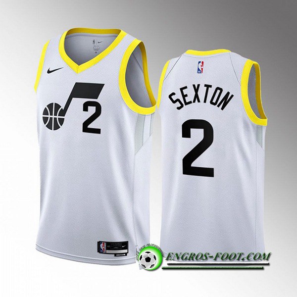 Maillot Utah Jazz (SEXTON #2) 2022/23 Blanc