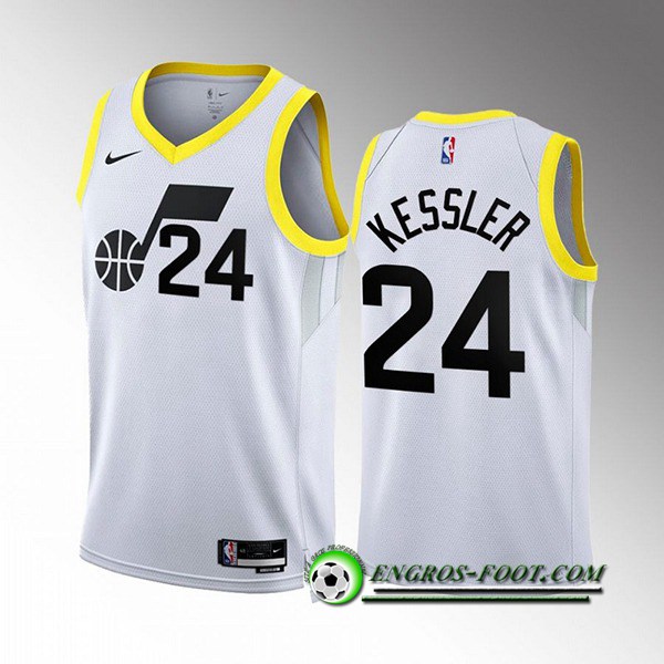 Maillot Utah Jazz (KESSLER #24) 2022/23 Blanc