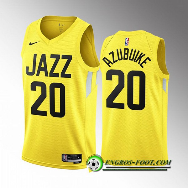 Maillot Utah Jazz (AZUBUIKE #20) 2022/23 Jaune