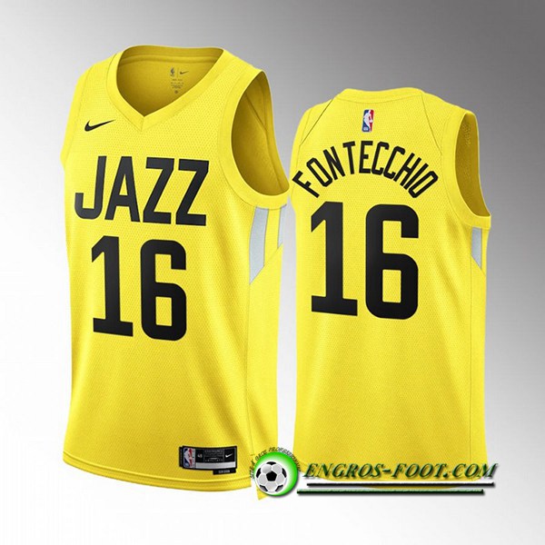 Maillot Utah Jazz (FONTECCHIO #16) 2022/23 Jaune