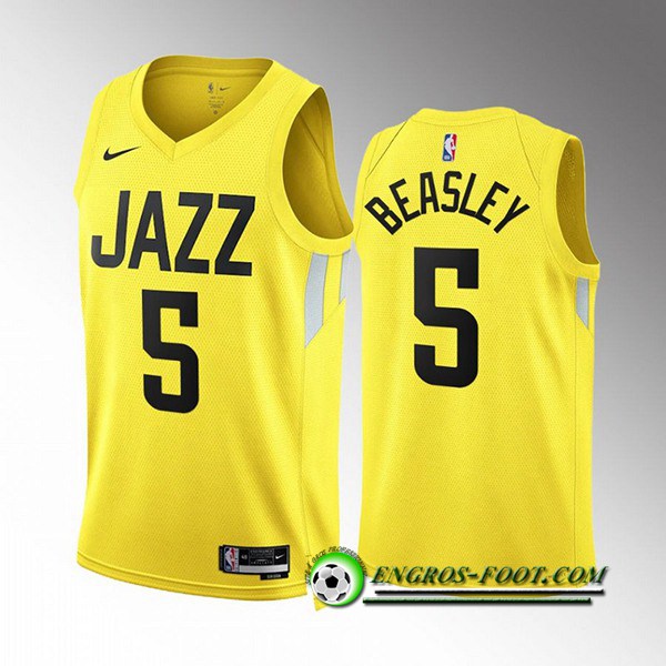 Maillot Utah Jazz (BEASLEY #5) 2022/23 Jaune