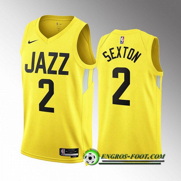 Maillot Utah Jazz (SEXTON #2) 2022/23 Jaune