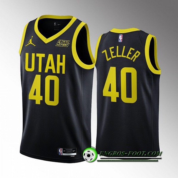 Maillot Utah Jazz (ZELLER #40) 2022/23 Noir