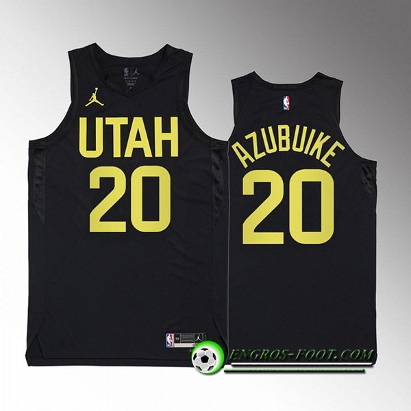 Maillot Utah Jazz (AZUBUIKE #20) 2022/23 Noir