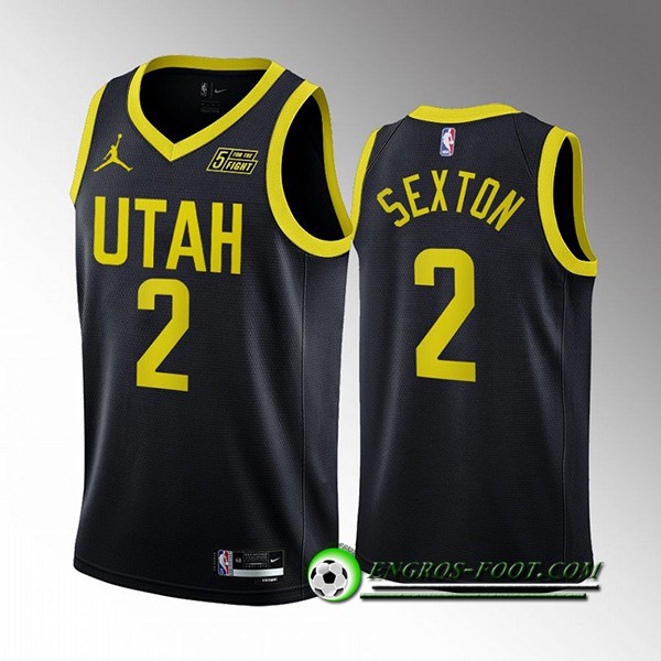 Maillot Utah Jazz (SEXTON #2) 2022/23 Noir