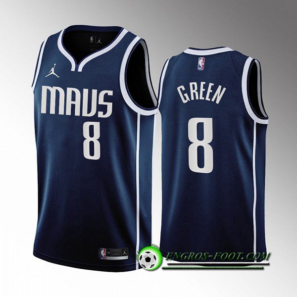 Maillot Dallas Mavericks (GREEN #8) 2022/23 Bleu Marine