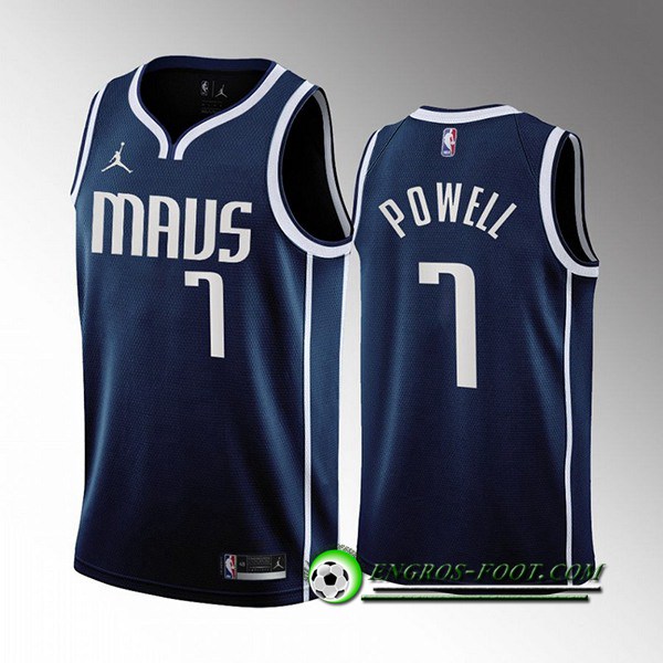 Maillot Dallas Mavericks (POWELL #7) 2022/23 Bleu Marine