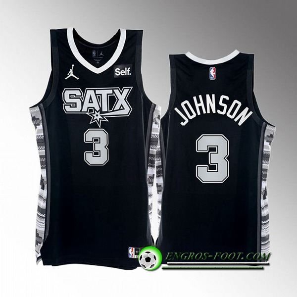 Maillot San Antonio Spurs (JOHNSON #3) 2022/23 Noir