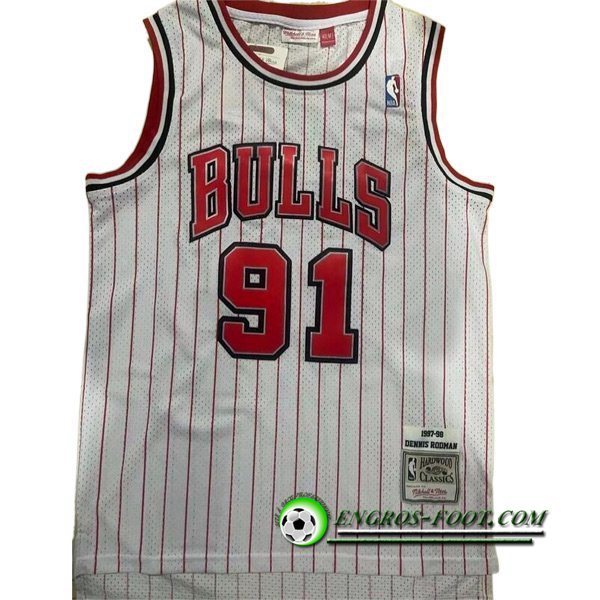 Maillot Chicago Bulls (RODMAN #91) 2022/23 Blanc