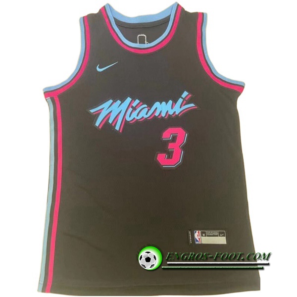 Maillot Miami Heat (WADE #3) 2022/23 Noir