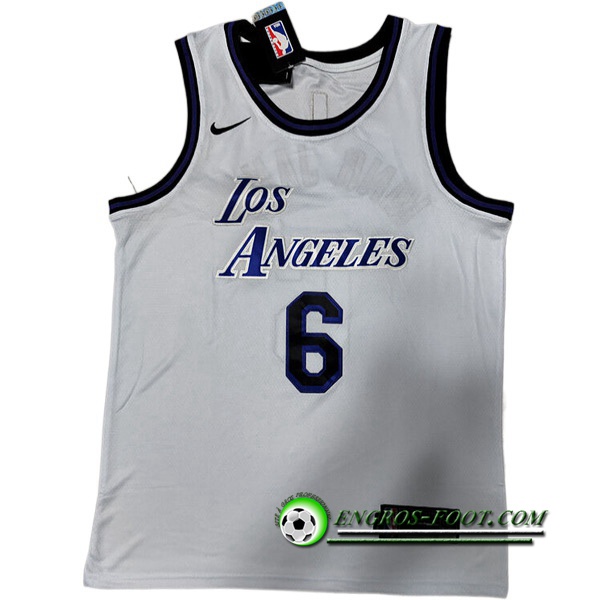 Maillot Los Angeles Lakers (KING JAMES #6) 2022/23 Blanc