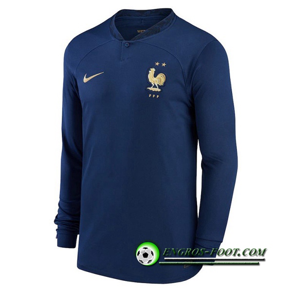 Nouveau Maillot Equipe Foot France Domicile Manches Longues 2022/2023