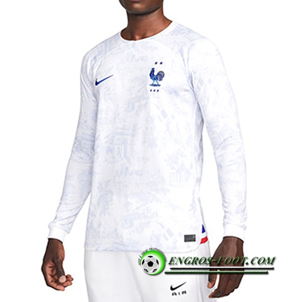 Nouveau Maillot Equipe Foot France Exterieur Manches Longues 2022/2023